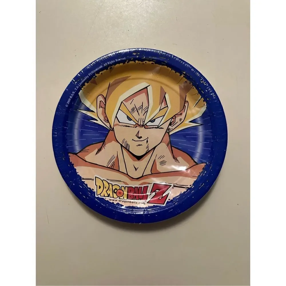 Vintage Y2K Dragonball Z 7” Dessert Party Paper Plates Design Wear Pack of 8